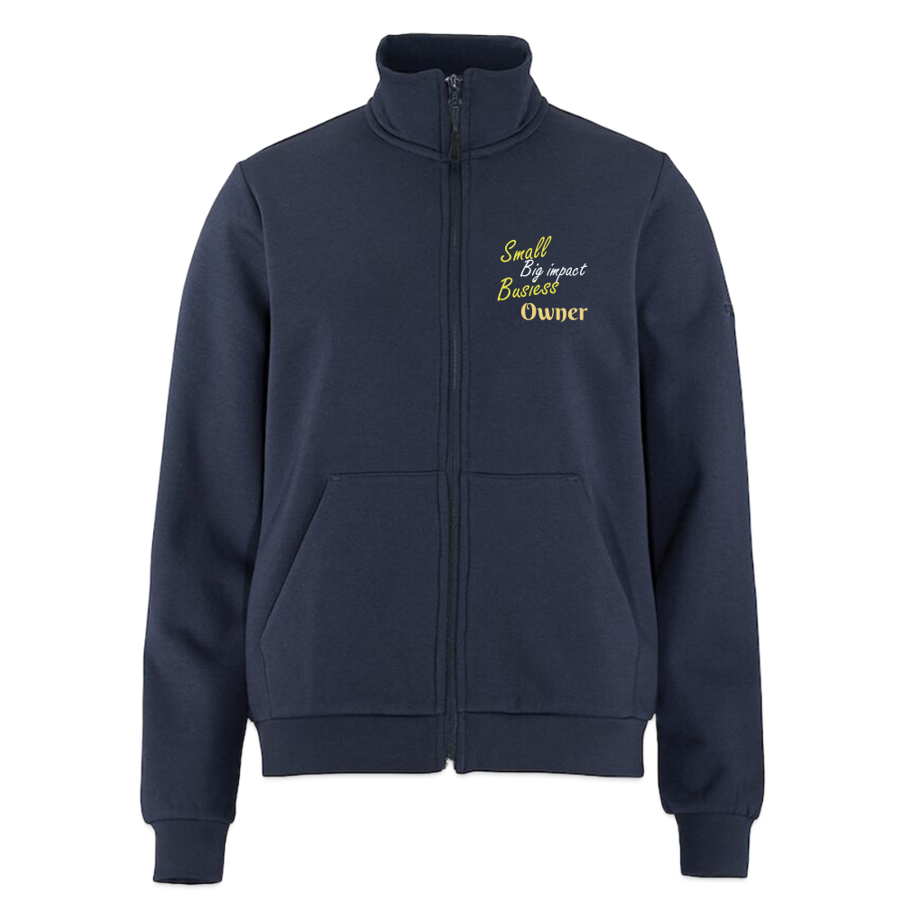 "Small business owner. Big impact" - Takki pienyrittäjän arkeen - tumma laivastonsinin